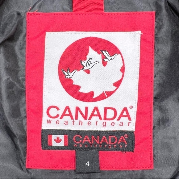 Canada Weathergear Kids Size 4 Winter Puffer Jacket Red Black Waterproof New NWT - Picture 5 of 12